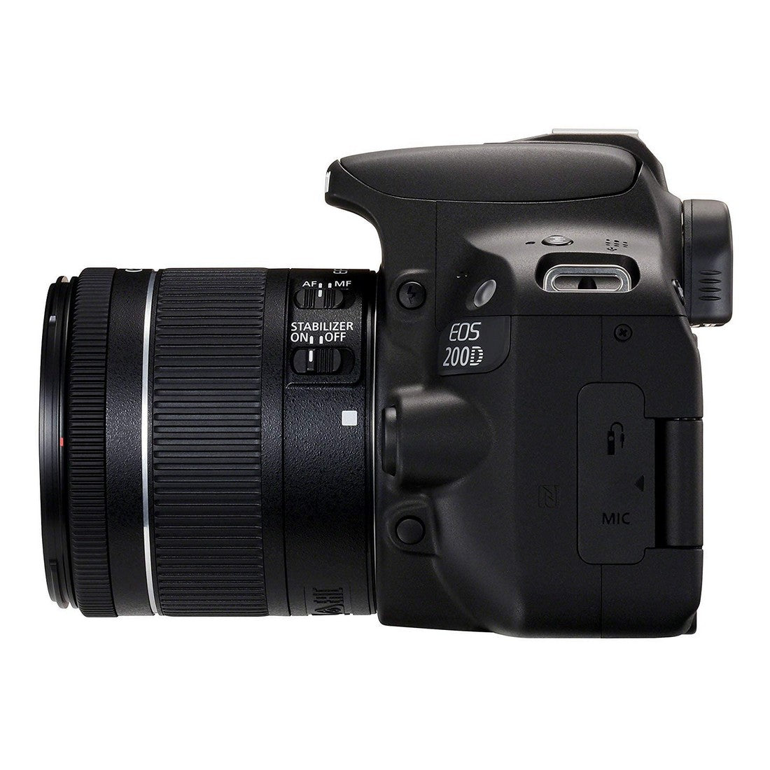Canon EOS 200D DSLR Camera in Black and EF-S 18-55mm f4-5.6 IS STM Lens
