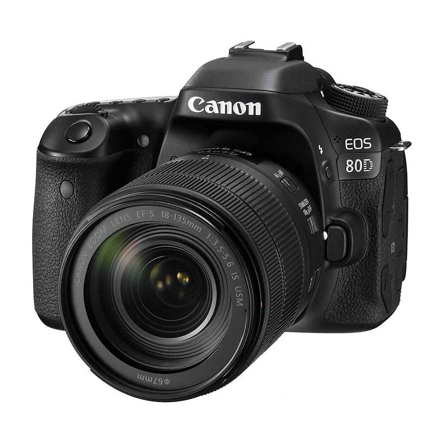Canon EOS 80D DSLR Camera + EF-S 18-135 mm f/3.5-5.6 IS USM Lens Kit