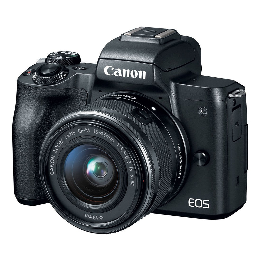 Canon EOS M50 Mirrorless Camera and 15-45mm Lens in Black