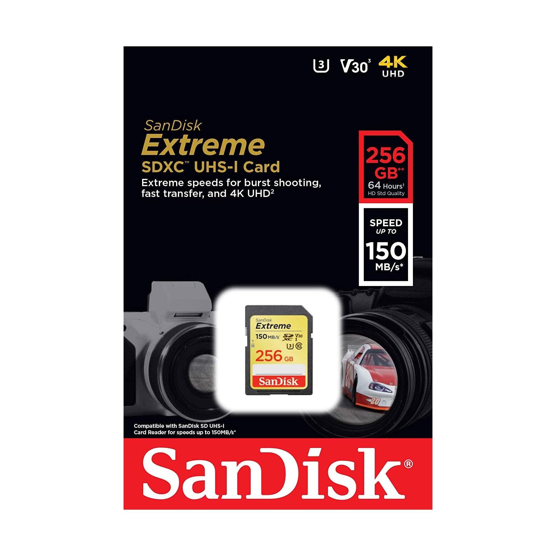 SanDisk 256GB Extreme UHS-I SDXC memory Card