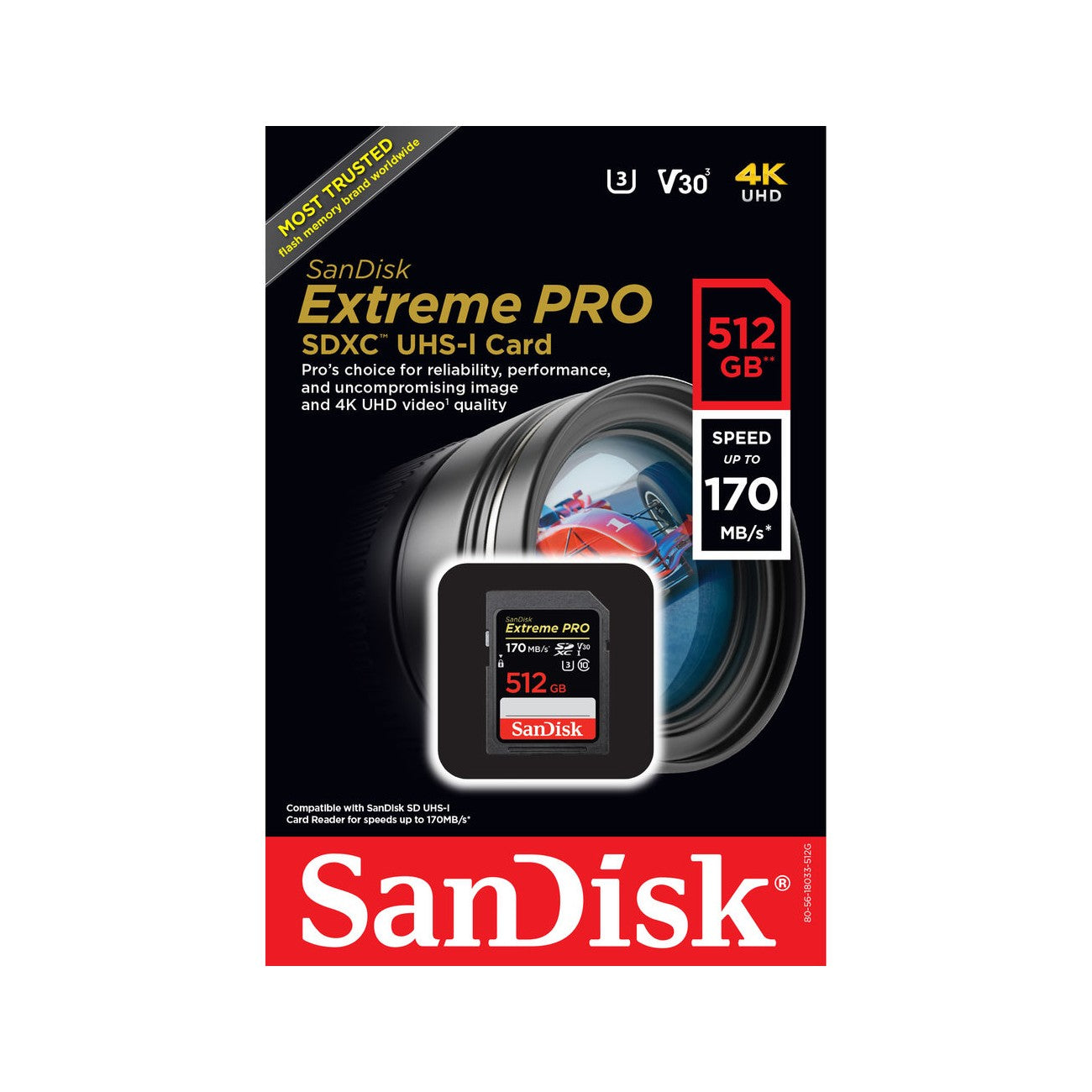 SanDisk 512GB Extreme PRO UHS-I SDXC Memory Card