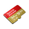 SanDisk 64GB Extreme UHS-I microSDXC Memory Card with SD Adapter