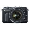 Canon EOS M Mirrorless Camera and EF-M 18-55mm f3.5-5.6 IS STM Lens in Black