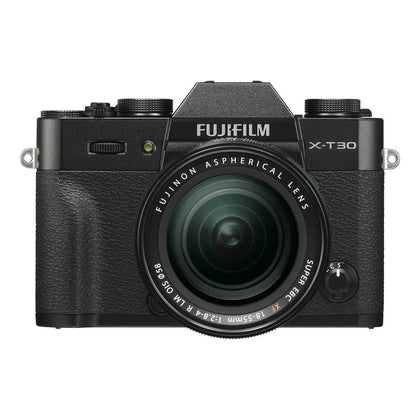 Fujifilm X-T30 Mirrorless Camera Body in Black and 18-55mm Lens in Black