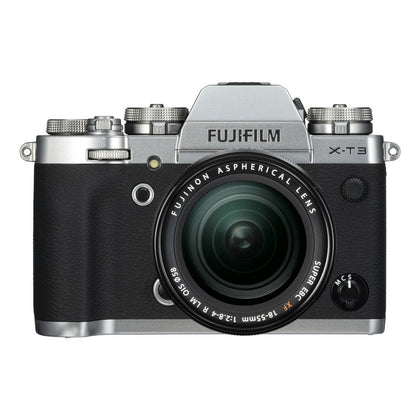 Fujifilm X-T3 Mirrorless Camera and 18-55mm f2.8-4 R OIS Lens in Silver