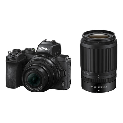 Nikon Z50 Mirrorless Camera and 16-50mm and 50-250mm Lenses