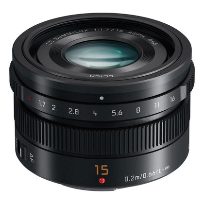 Panasonic Leica DG Summilux 15mm f1.7 ASPH. Lens in Black