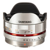 Samyang 7.5 mm f3.5 UMC Fish-eye MFT Lens in Silver